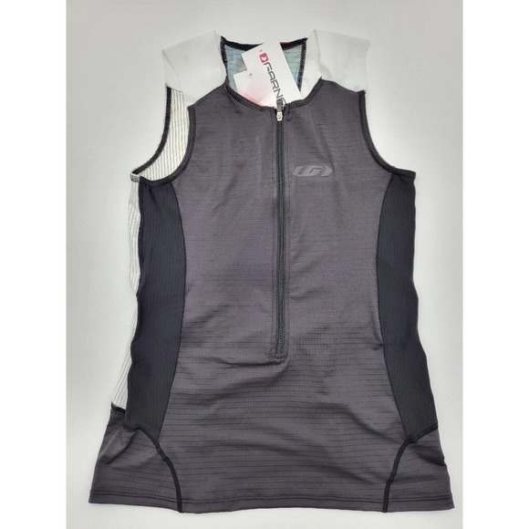 Louis Garneau Women's Pro Carbon Sleeveless‎ Triathlon Top Large Black/ Tropical - Picture 7 of 8